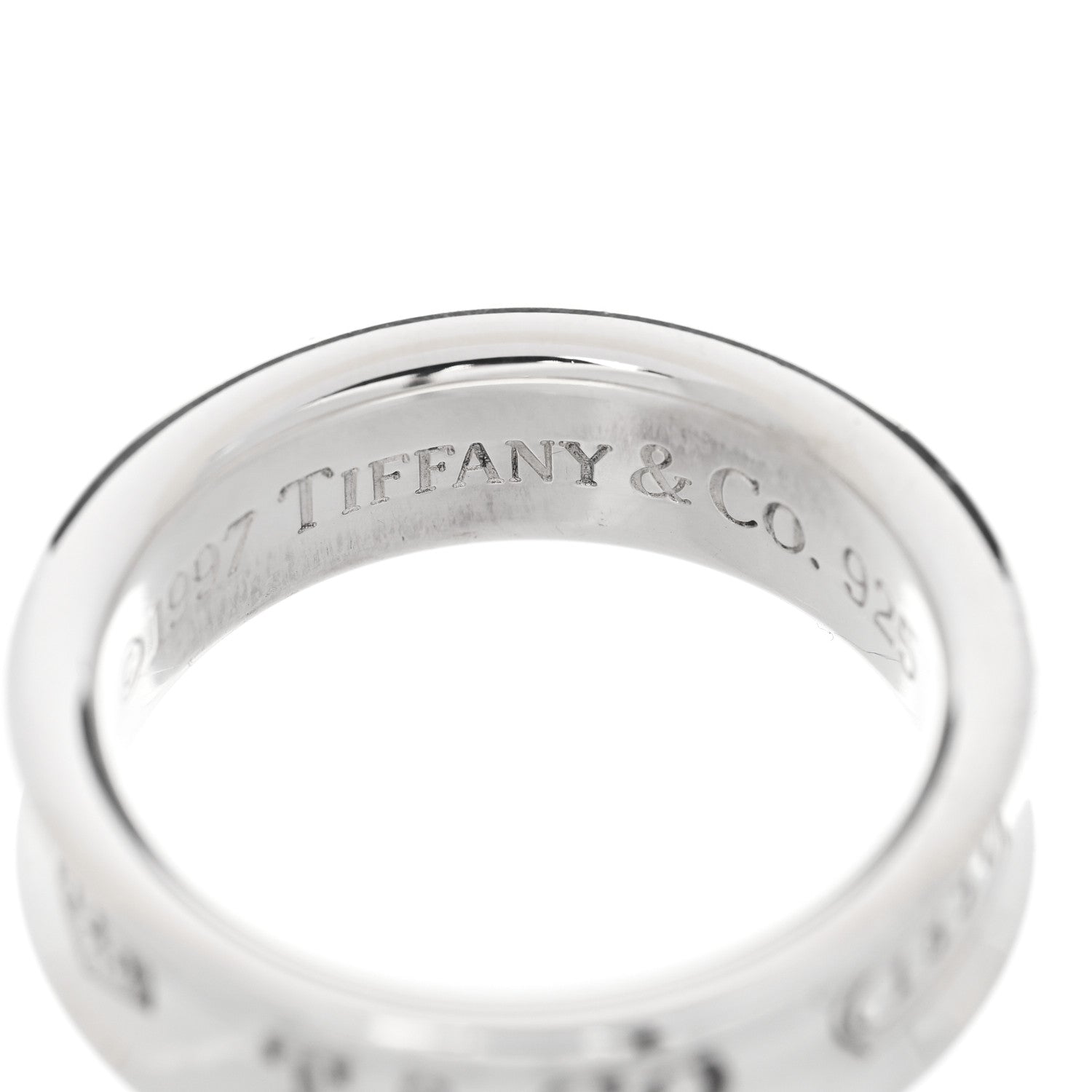Tiffany Sterling Silver 1837 Band Ring 60 9 4 of 4