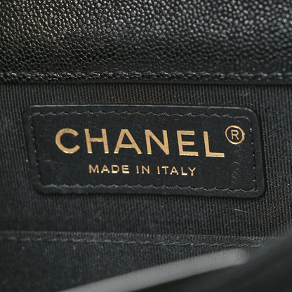 Chanel Caviar Quilted North South Boy Flap Black 7 of 11