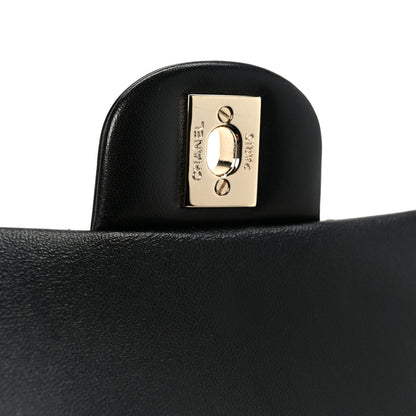 Chanel Lambskin Quilted Mini Top Handle Rectangular Flap Black 7 of 12