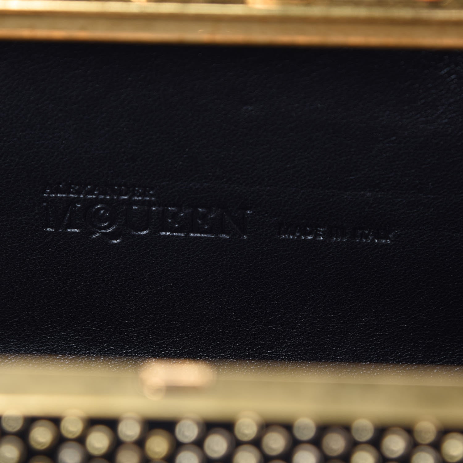 Alexander McQueen Suede Studded Skull Knuckle Box Clutch Black 6 of 10