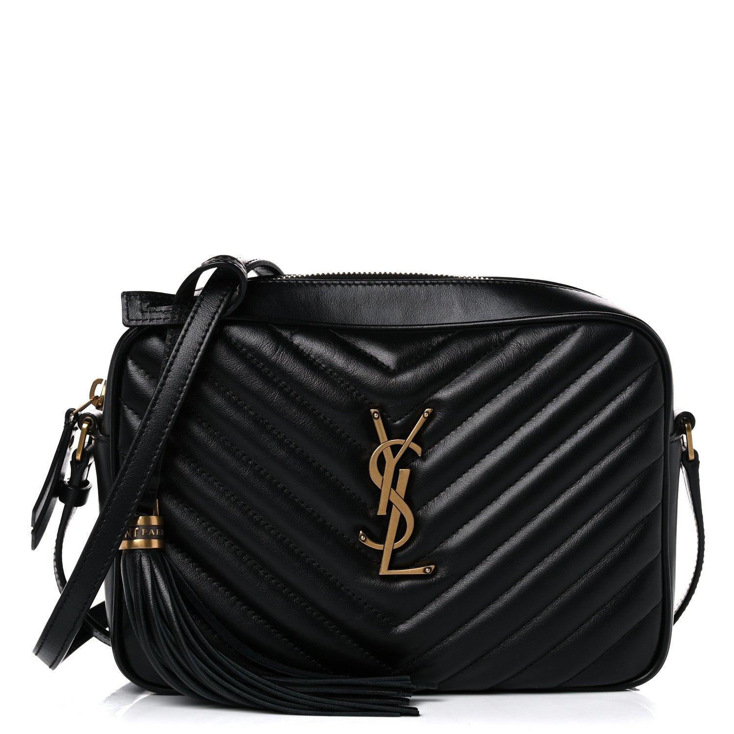 Saint Laurent Calfskin Matelasse Monogram Lou Camera Bag Black 1 of 12
