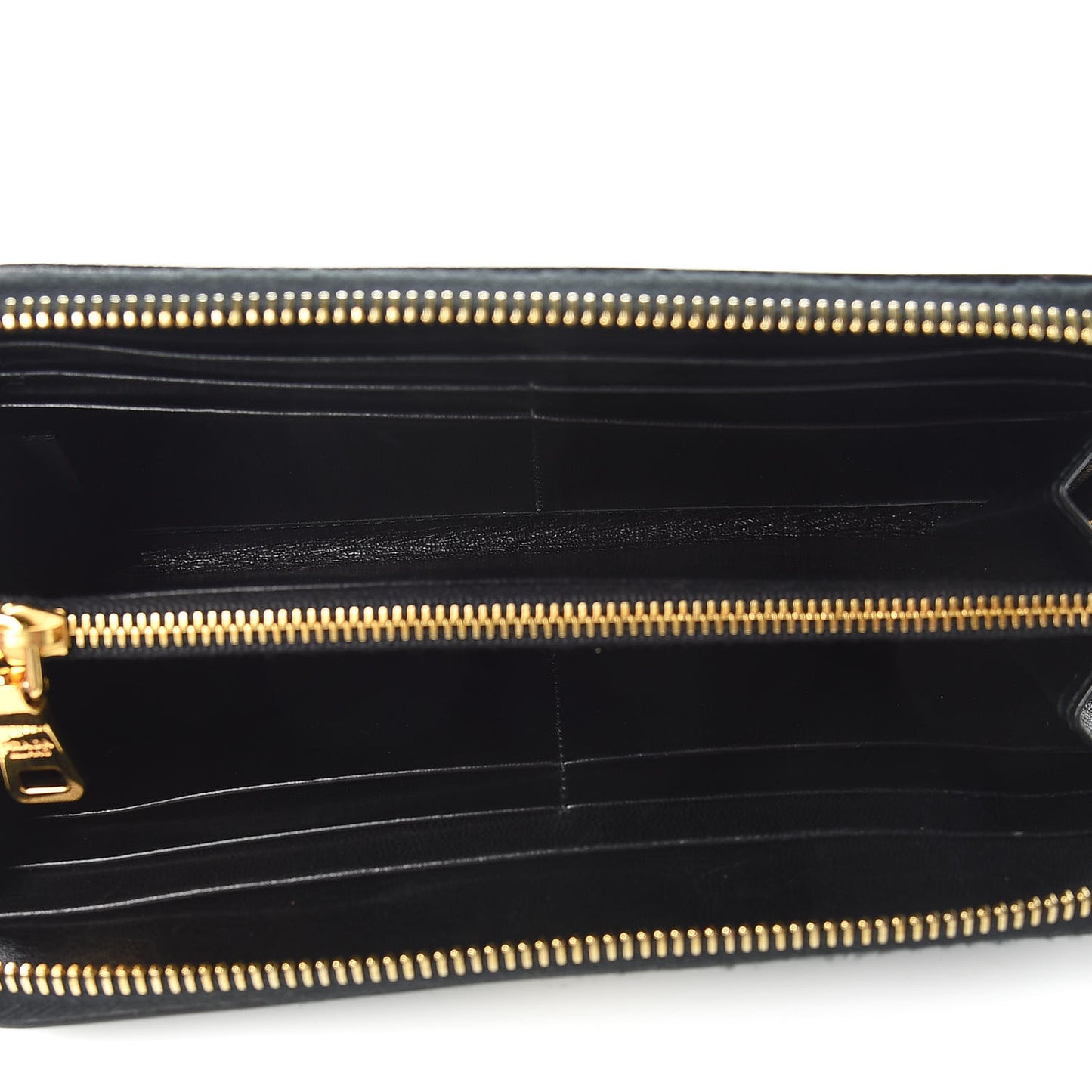 Nappa Flame Zip Around Wallet Black