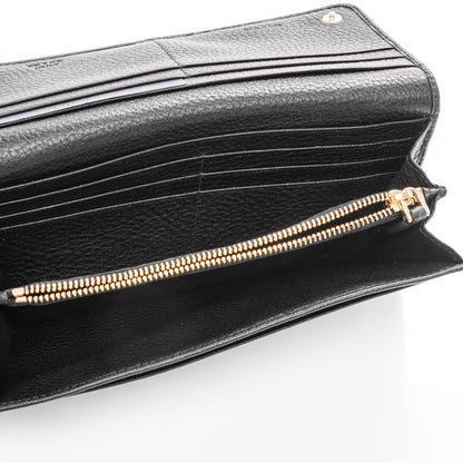 Prada Vitello Daino Continental Flap Wallet Nero Black 5 of 8