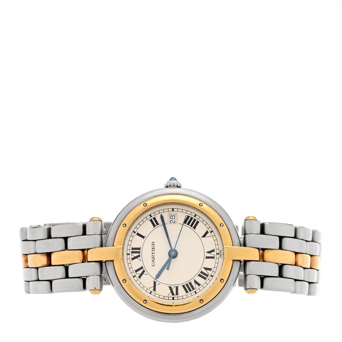 Stainless Steel 18K Yellow Gold 29mm Panthere Vendome Quartz Watch