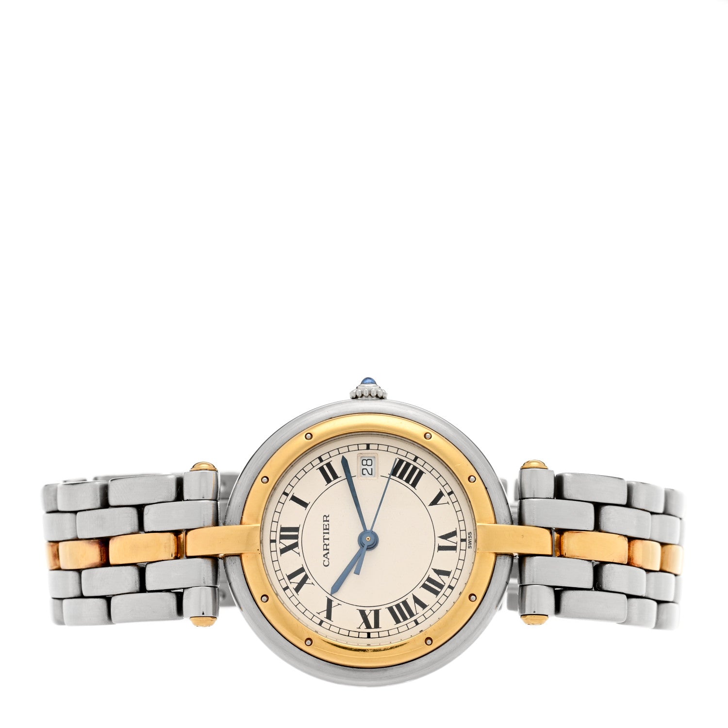 Cartier Stainless Steel 18K Yellow Gold 29mm Panthere Vendome Quartz Watch 2 of 4