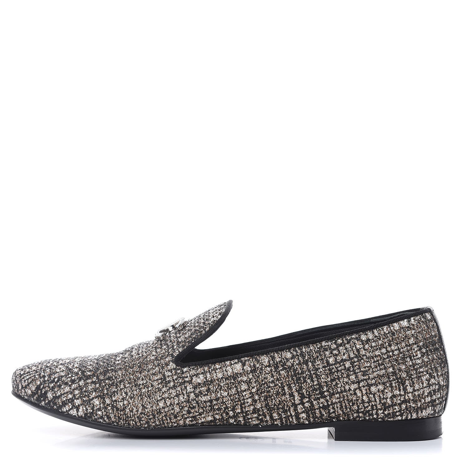 Chanel Fantasy Tweed CC Mocassin Loafers 38.5 Pink Black 1 of 11