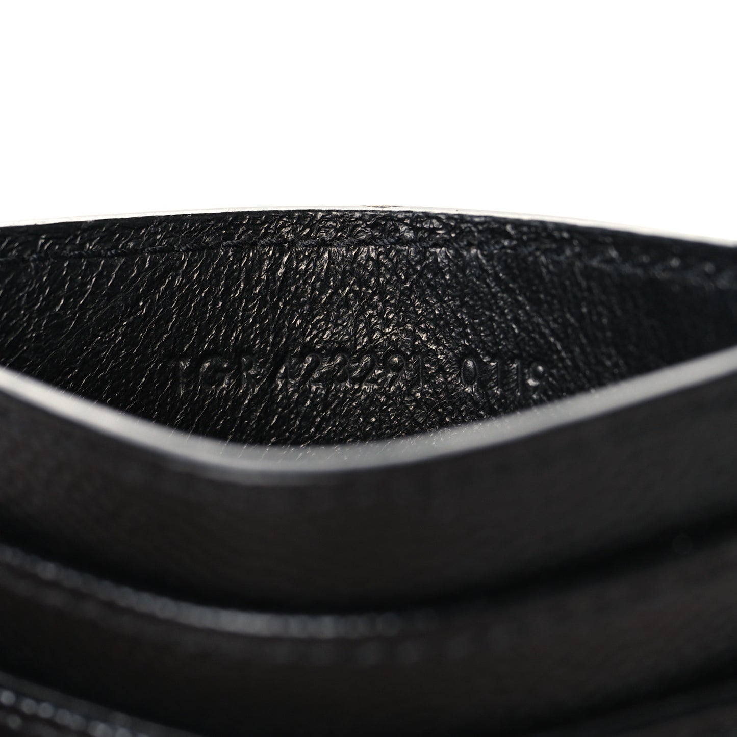Grain De Poudre Matelasse Chevron Monogram Credit Card Case Black