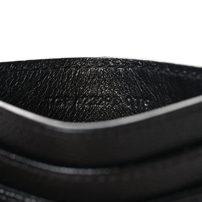 Saint Laurent Grain De Poudre Matelasse Chevron Monogram Credit Card Case Black 7 of 8