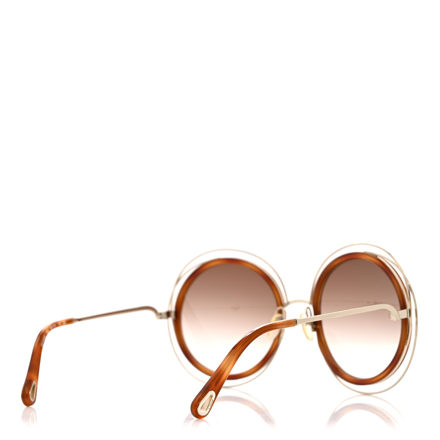 Chloe Oversized Round Carlina Oversized Round Sunglasses CE120SD Gold 4 of 8