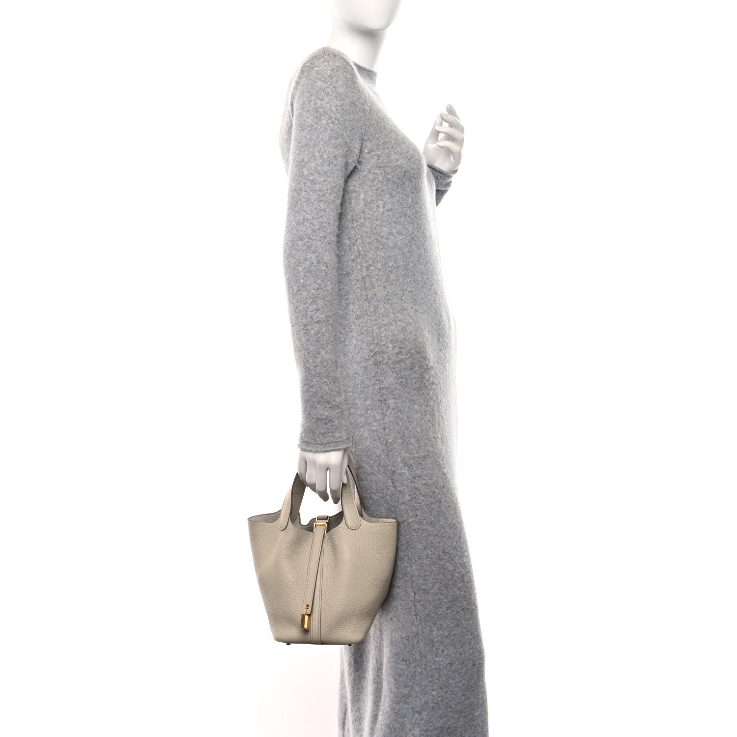 Hermes Taurillon Clemence Picotin Lock 18 PM Gris Perle 2 of 10
