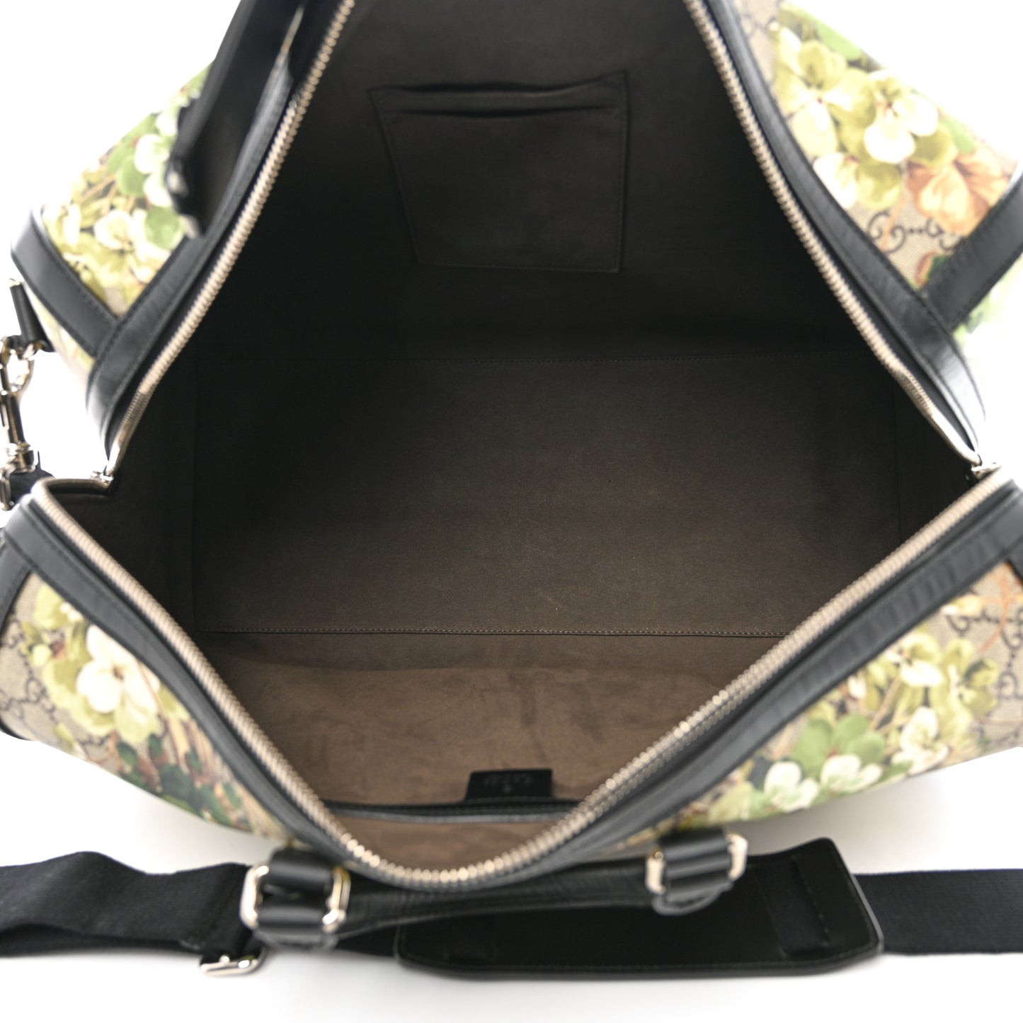 GG Supreme Monogram Blooms Medium Duffle Beige New Military Black