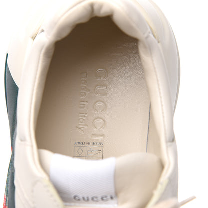 Gucci Calfskin Web Printed Mens Rhyton Sneakers 8.5 Mystic White 7 of 9