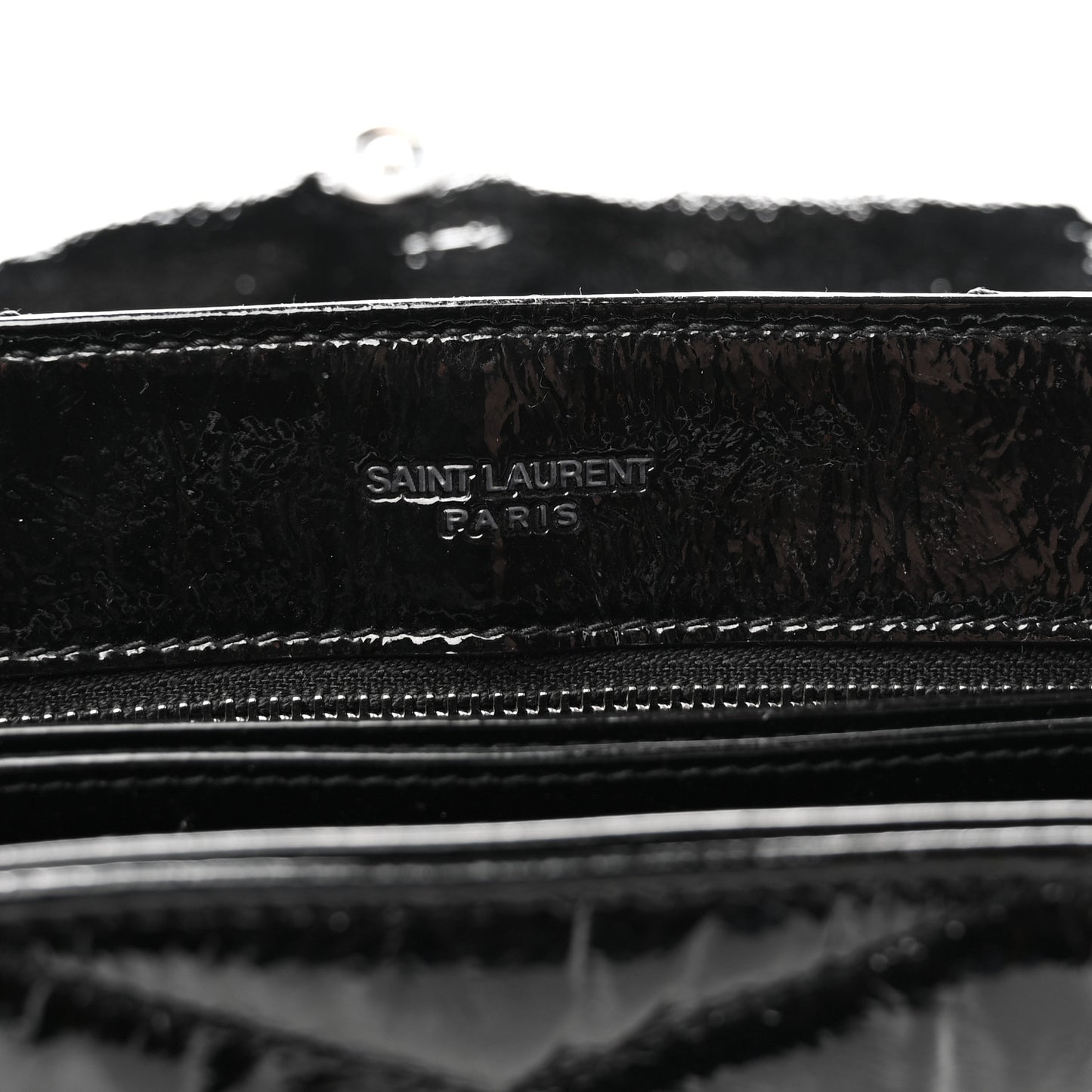 Patent Y Quilted Monogram Toy Loulou Crossbody Bag Black