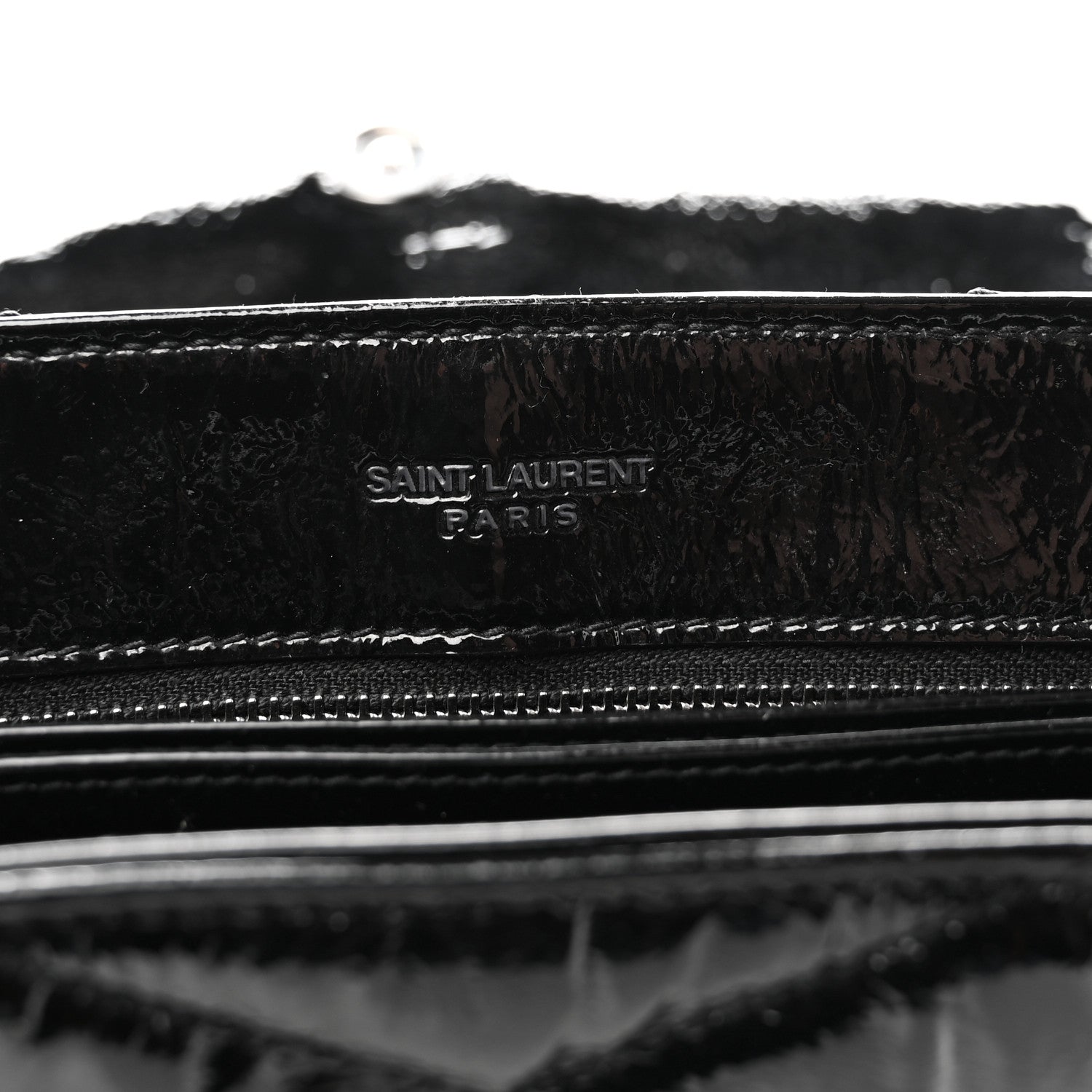 Saint Laurent Patent Y Quilted Monogram Toy Loulou Crossbody Bag Black 6 of 11
