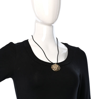 Cartier 18K Yellow Gold Enamel Tsavorite Panthere De Cartier Pendant Cord Necklace 3 of 5