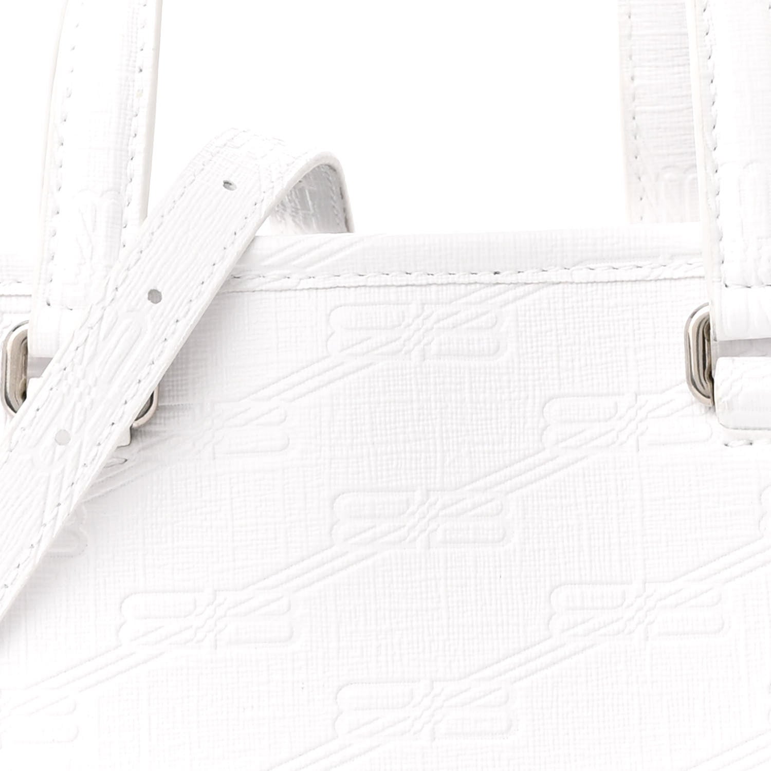 Balenciaga Coated Canvas BB Monogram Small Signature East West Shopper Bag White 8 of 10