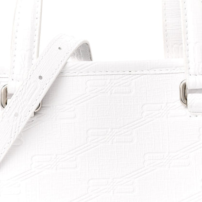 Balenciaga Coated Canvas BB Monogram Small Signature East West Shopper Bag White 8 of 10