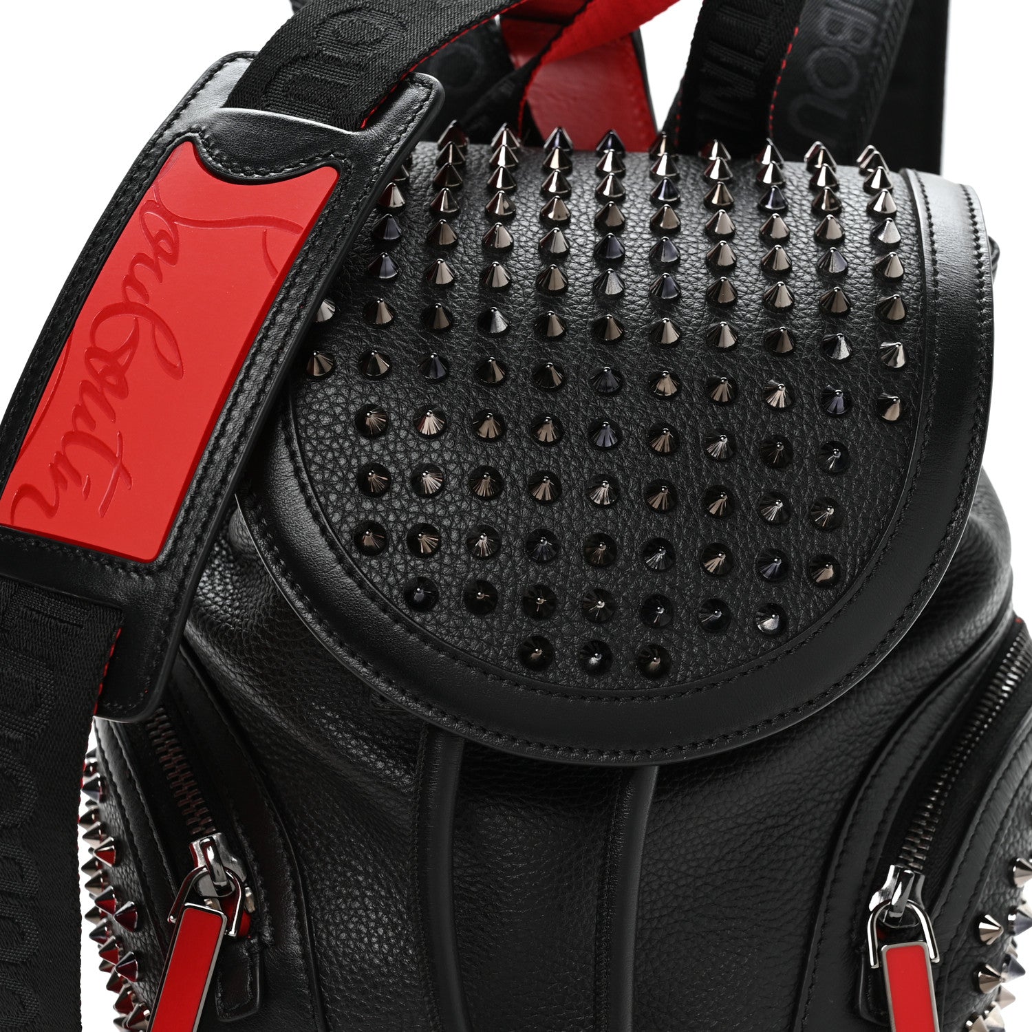 Christian Louboutin Calfskin Spiked Small Explorafunk Backpack