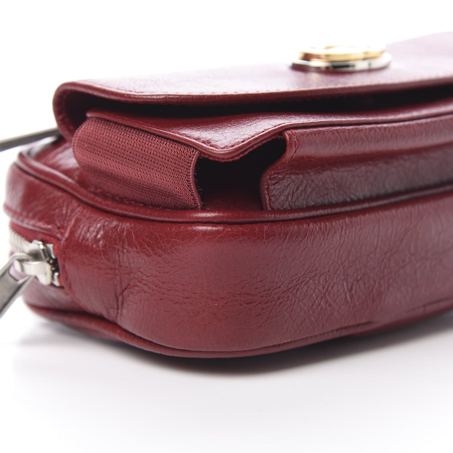 Fluffy Calfskin Mini Morpheus Belt Bag Red