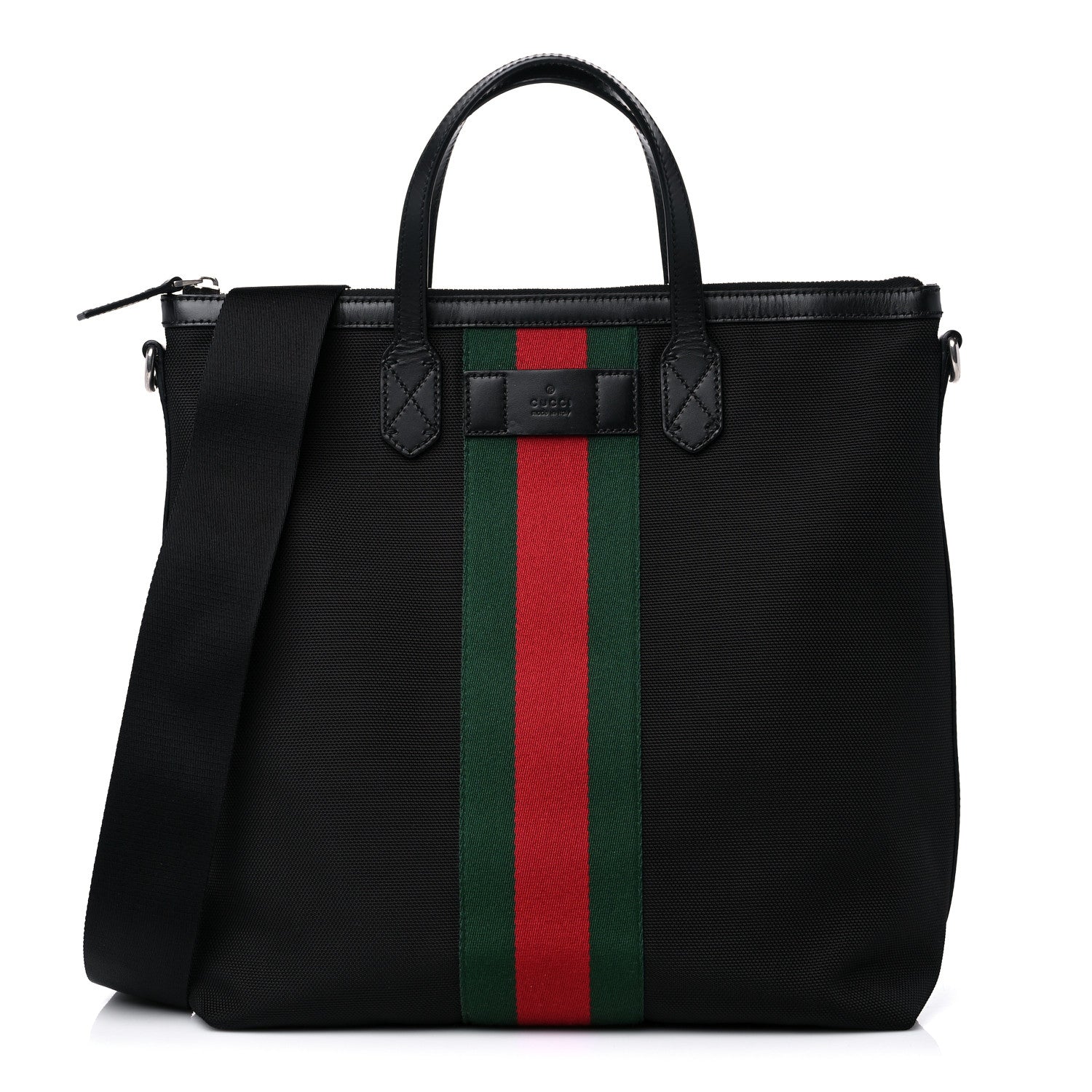 Gucci Techno Canvas Web Vertical Tote Black 1 of 9