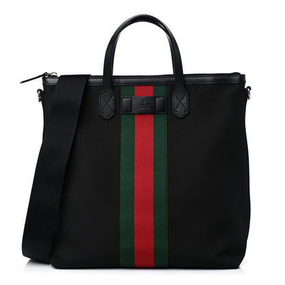 Gucci Techno Canvas Web Vertical Tote Black 1 of 9