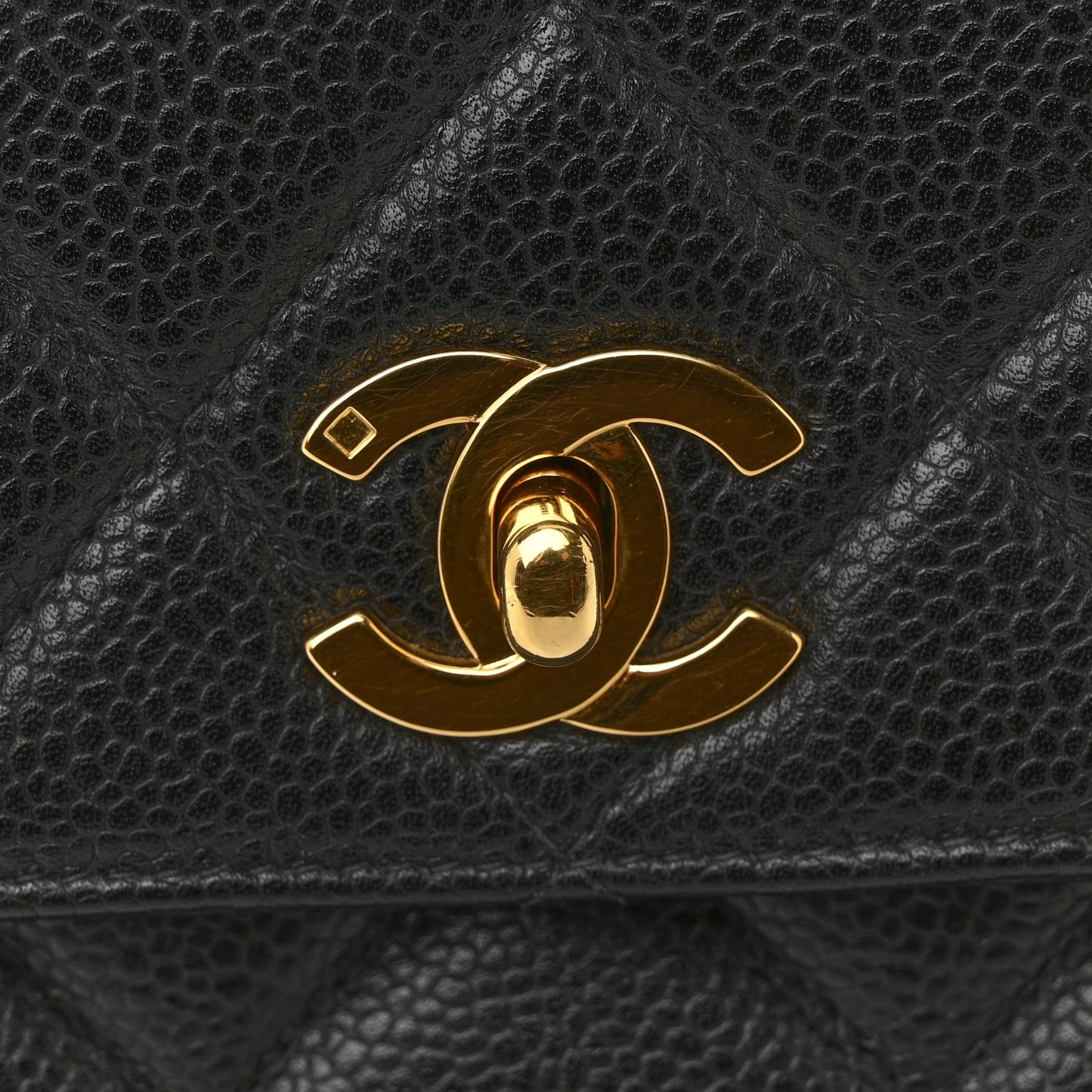 Caviar Quilted Medium Single Flap Black