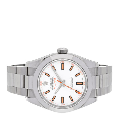 Rolex Stainless Steel 40mm Oyster Perpetual Milgauss Watch White 116400 2 of 5