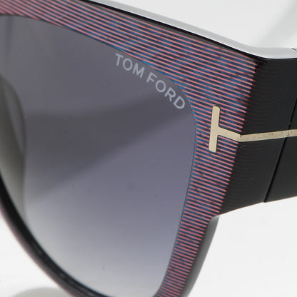Tom Ford Acetate Anoushka Cat Eye Sunglasses TF371 Blue Multi 7 of 8
