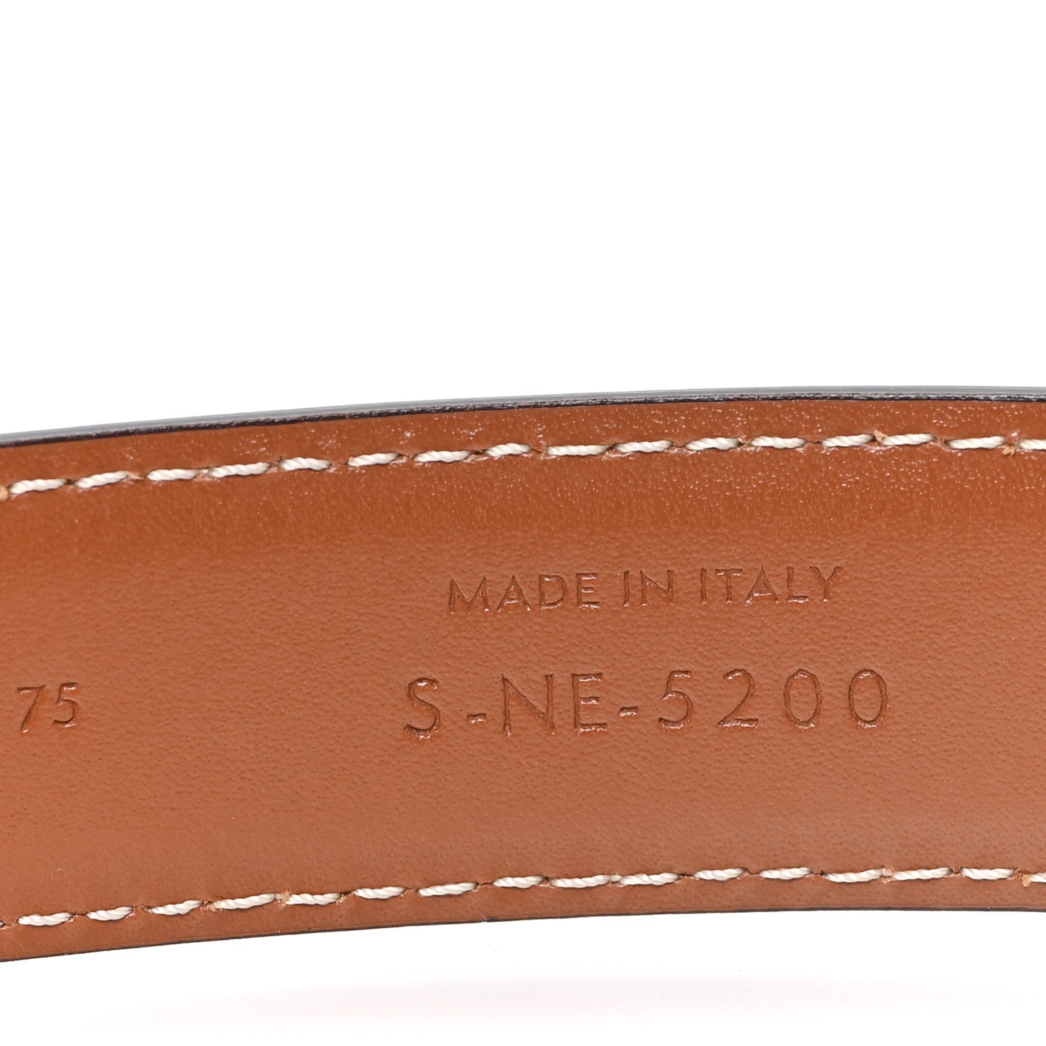 Celine Box Calfskin Medium 25mm Triomphe Belt 75 30 Tan 4 of 6