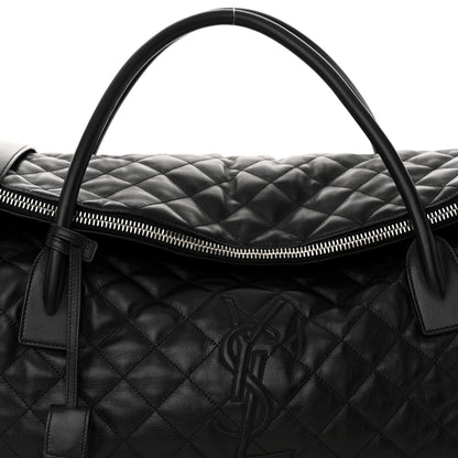 Saint Laurent Calfskin Quilted ES Giant Travel Bag Black 8 of 13