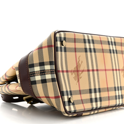 Burberry Haymarket Check Studded Satchel Chocolate 10 of 11
