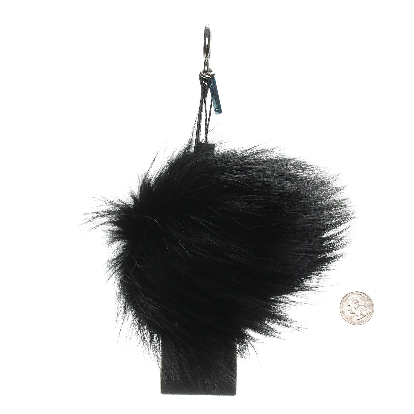 Fox Fur Shearling Crystal Pinky Punky Monster Bag Bug Charm Black Bubblegum