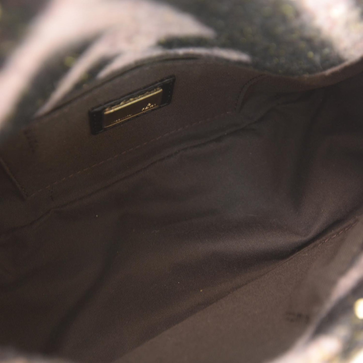 Wool Sequin Macro FF Diagonal Mini Mama Baguette