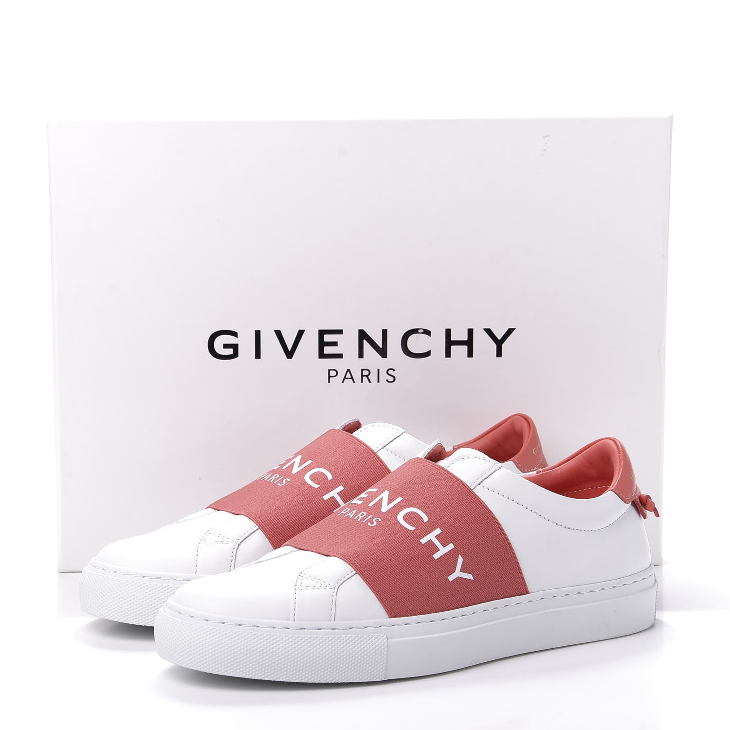 Givenchy Calfskin Band Logo Womens Urban Street Sneakers 36 White Red 11 of 11