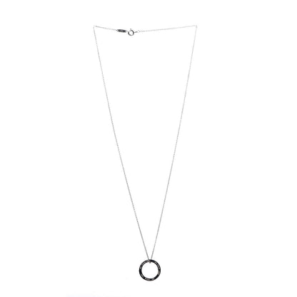 Tiffany Sterling Silver 1837 Circle Pendant Necklace 3 of 6