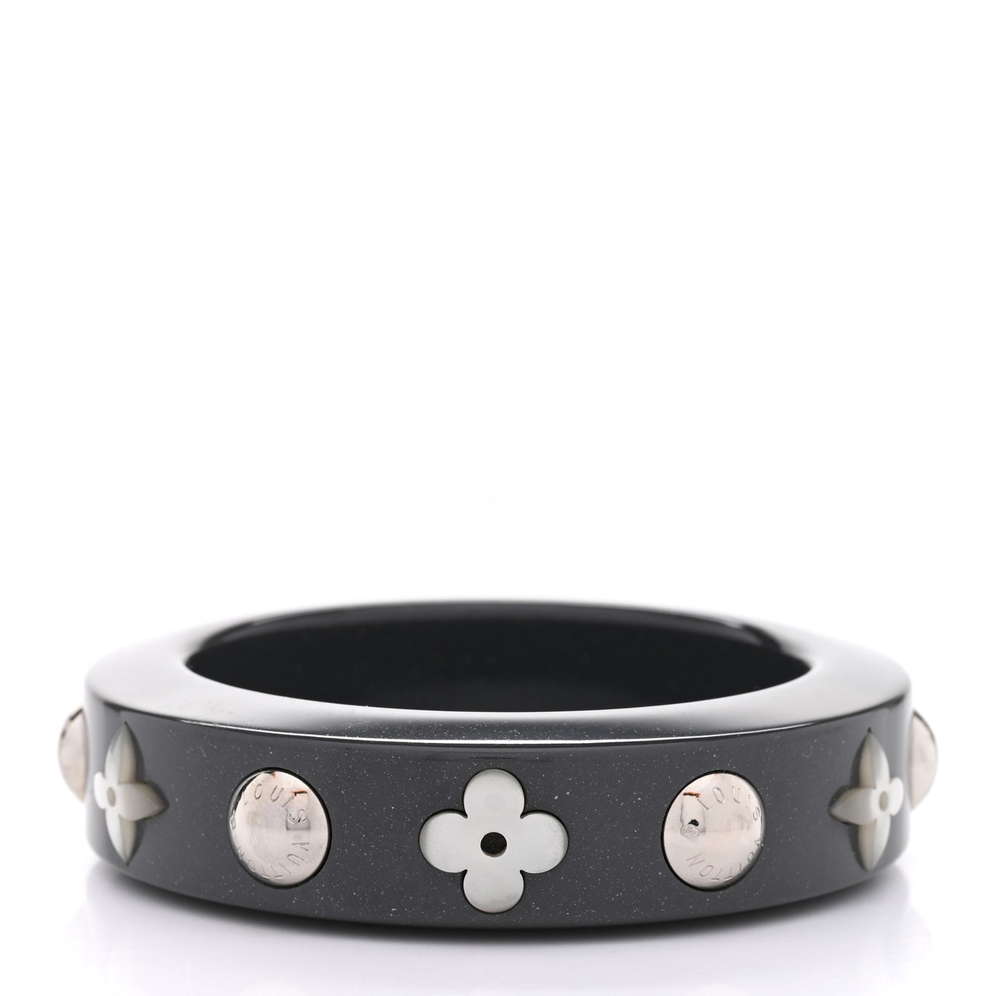 Resin Random Flower Bracelet Black