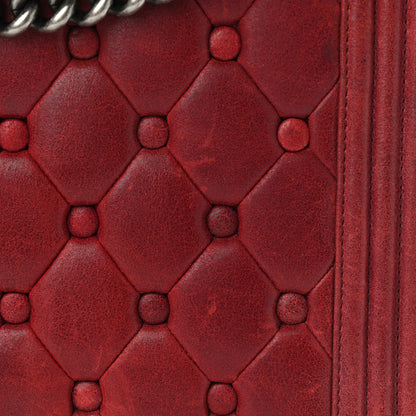 Chanel Chesterfield Quilted Large Celtic Boy Flap Red 11 of 14