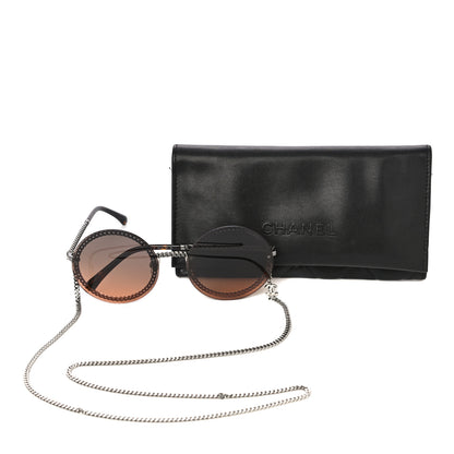 Chanel Metal Chain Round Sunglasses 4245 Brown Gold 11 of 11