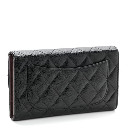 Chanel Caviar Quilted Large Flap Wallet Black 4 of 8