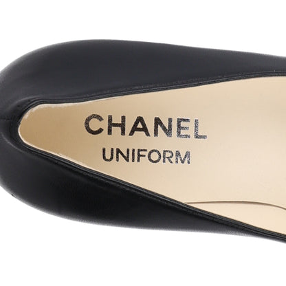 Chanel Lambskin Cap Toe CC Uniform Pumps 37 Black 9 of 9