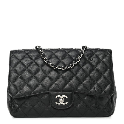 Chanel Caviar Quilted Jumbo Single Flap Black 1 of 12