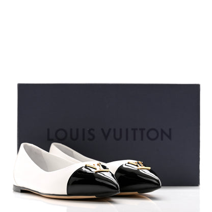 Louis Vuitton Lambskin Capucines Flat Ballerinas 36.5 White Black 9 of 9
