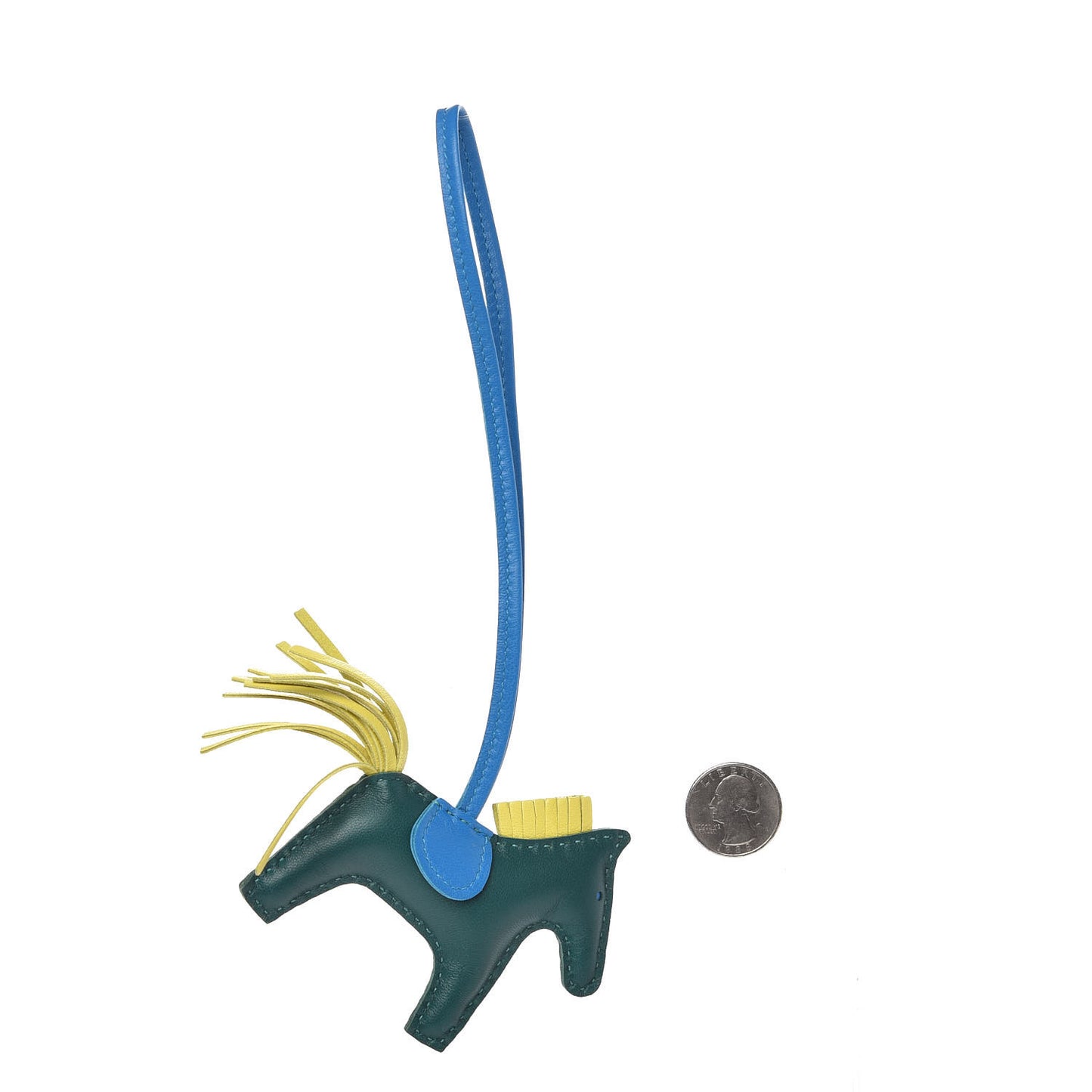 Milo Lambskin Grigri Rodeo Horse Bag Charm PM Malachite Bleu Zanzibar Lime