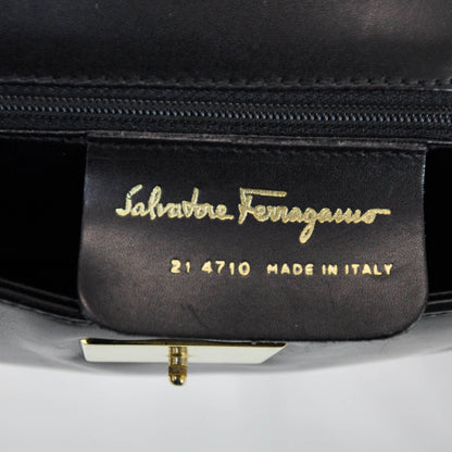 FASHIONPHILE SALVATOREFERRAGAMOSmoothCalfskinShoulderBagBlack 8 of 8