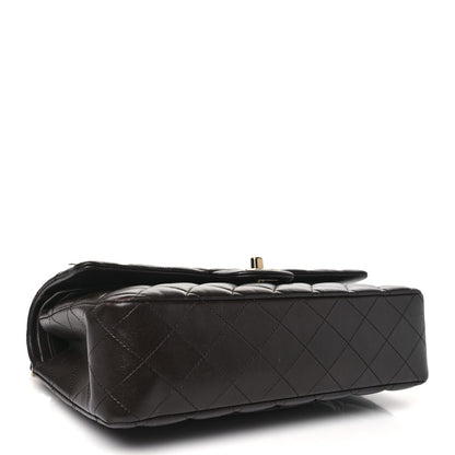 Chanel Lambskin Quilted Medium Double Flap Dark Brown 4 of 13