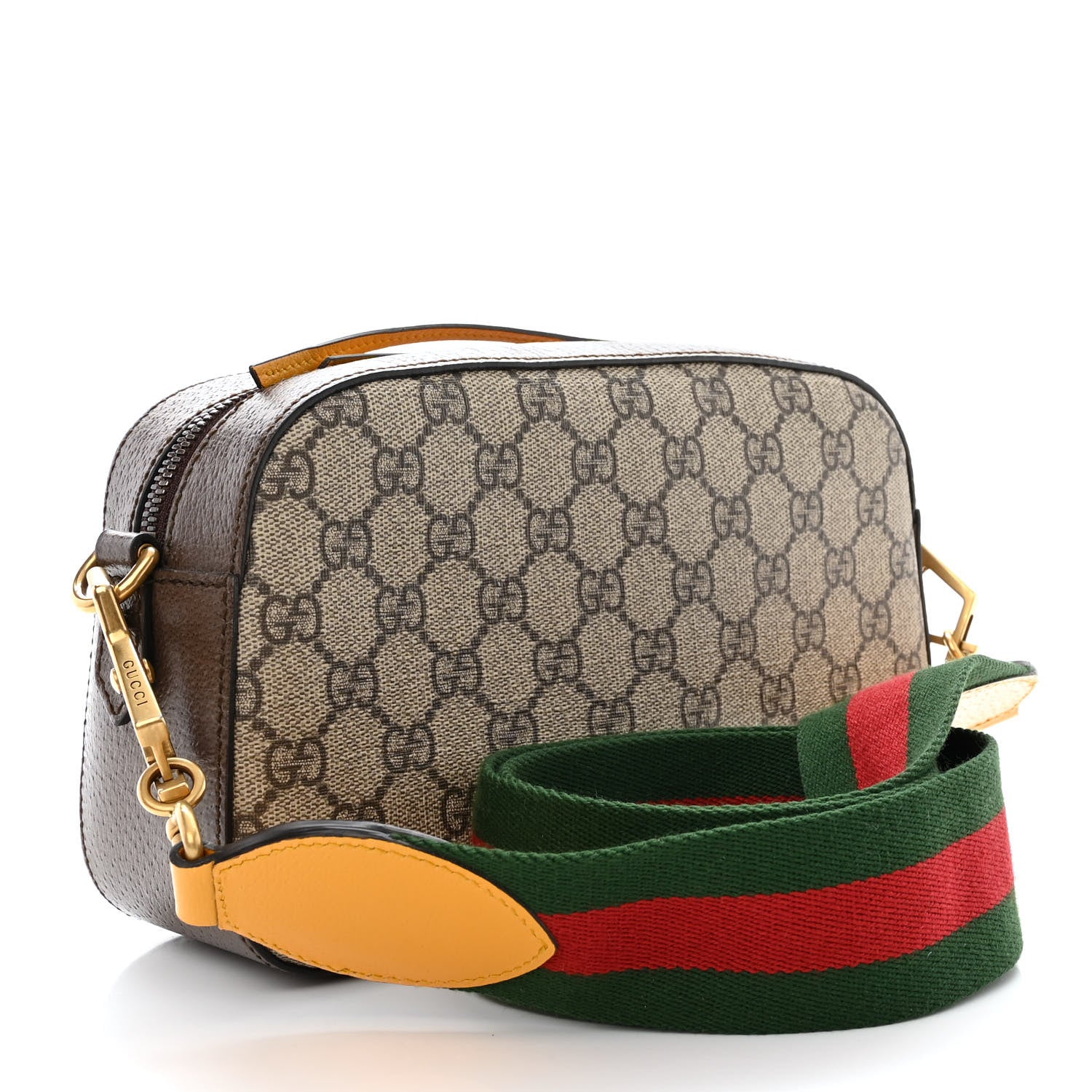Gucci GG Supreme Monogram Web Neo Vintage Shoulder Bag Beige New Acero Crop 3 of 10