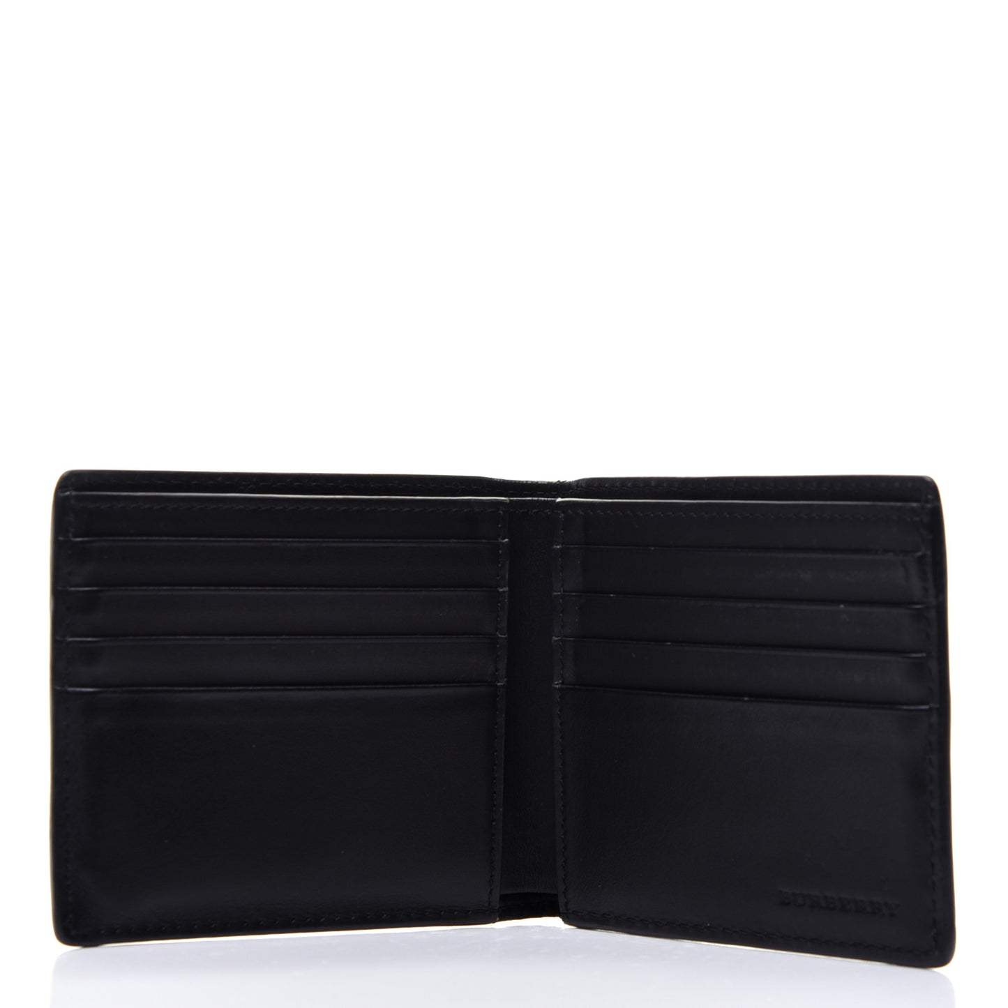 Calfskin Perforated Bi-Fold Wallet Black