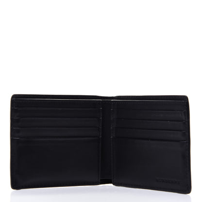 Burberry Calfskin Perforated Bi-Fold Wallet Black 5 of 11