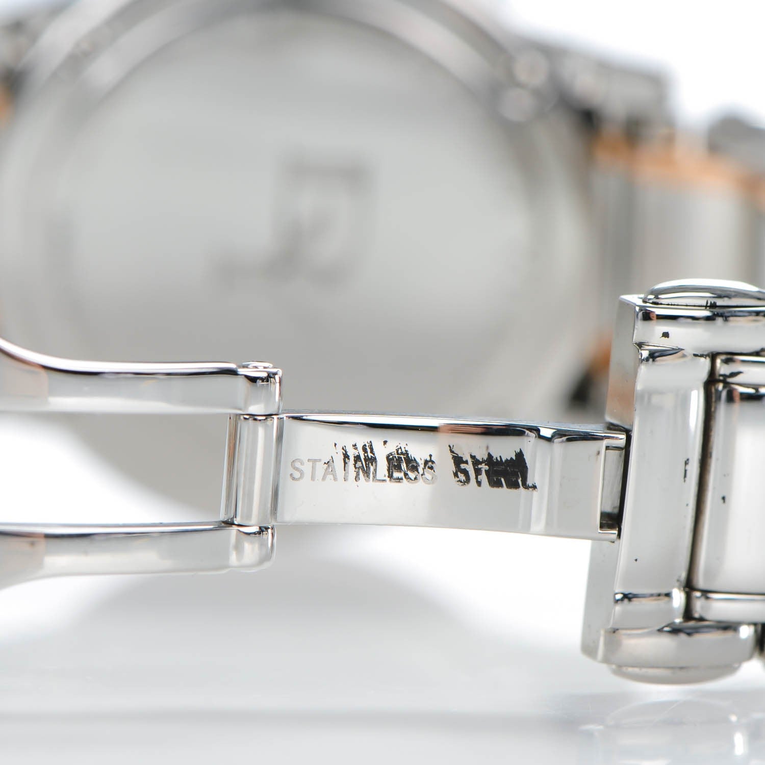 David Yurman Stainless Steel 18K Rose Gold Diamond Bezel Mother of Pearl 30mm Classic Quartz Watch 7 of 8