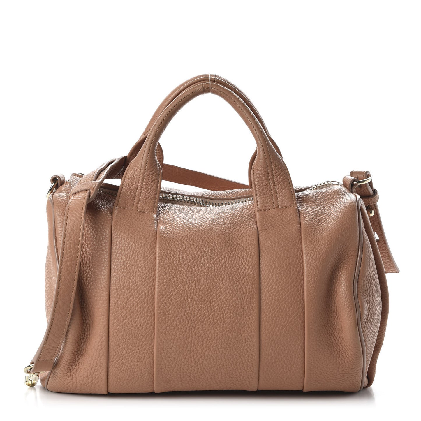 Pebbled Calfskin Rocco Tan Gold Hardware